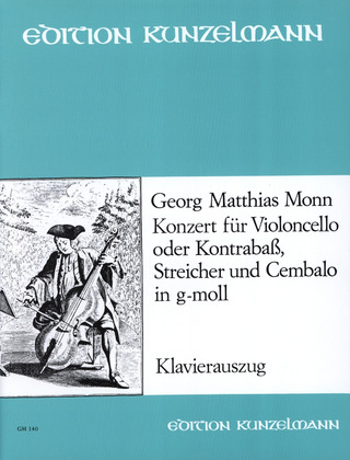 Matthias Georg Monn - Konzert für Violoncello oder Kontrabass, Streicher und Cembalo g-Moll