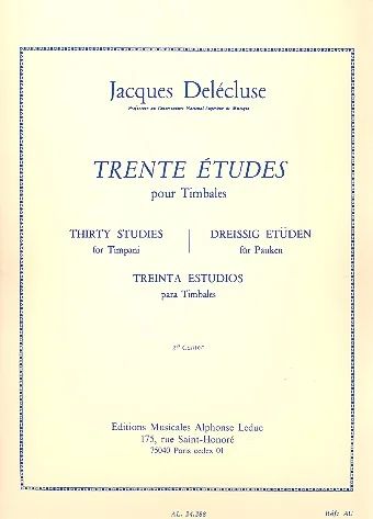 Jacques Delécluse - 30 Études pour Timbales 2
