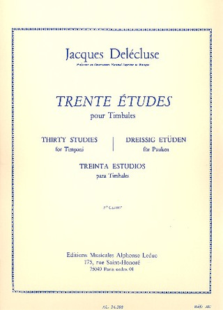 Jacques Delécluse - 30 Studies for Timpani 2
