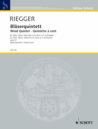 Riegger, Wallingford - Wind quintet