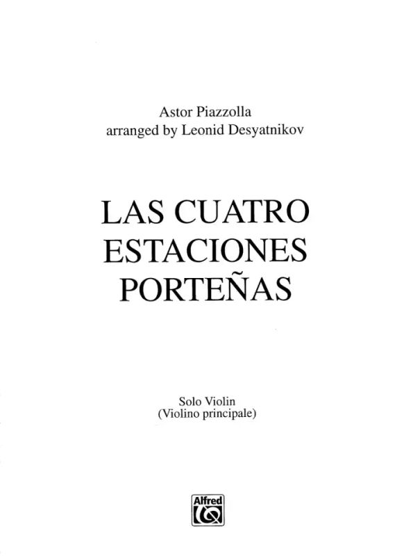 Astor Piazzolla - Las Cuatro Estaciones Porteñas