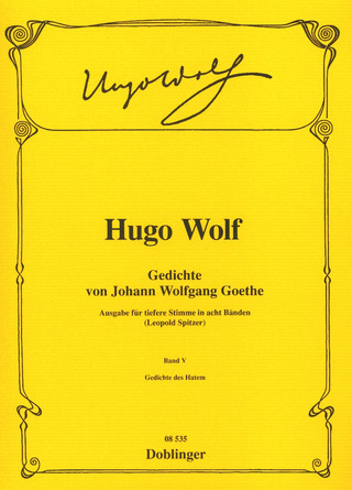 Hugo Wolf: Gedichte von Johann Wolfgang von Goethe 5 – tiefe Stimme