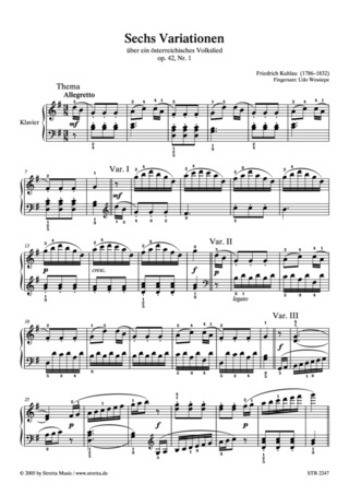 Friedrich Kuhlau - Sechs Variationen