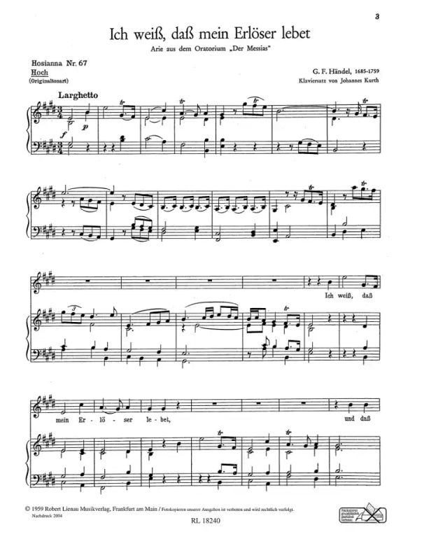 Georg Friedrich Händel - Ich weiß, daß mein Erlöser lebet HOS 67
