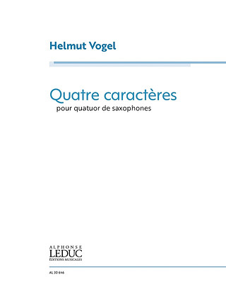 Quatre Caractères for saxophone quartet