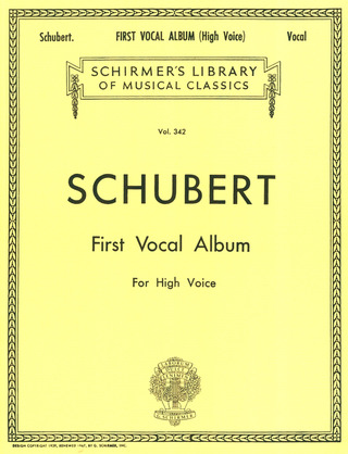 Franz Schubert: Schubert First Vocal Album High Voice Ger/Eng (Lb342)