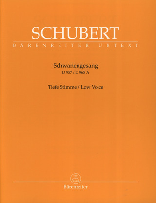 Franz Schubert - Schwanengesang – Low Voice