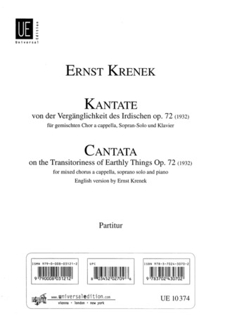 Ernst Krenek - Kantate von der Vergänglichkeit des Irdischen op. 72