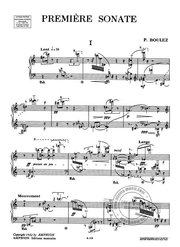 Pierre Boulez: Première Sonate für Klavier (1946) (1)