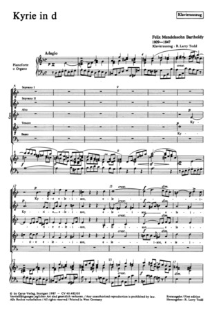 Felix Mendelssohn Bartholdy - Kyrie in d