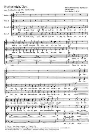Felix Mendelssohn Bartholdy - Richte mich, Gott (Psalm 43)