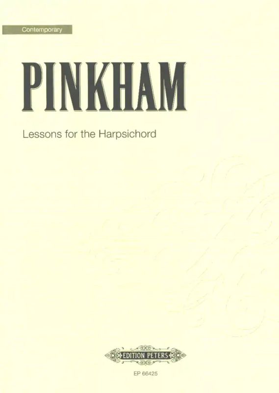 Daniel Pinkham - Lessons for the Harpsichord