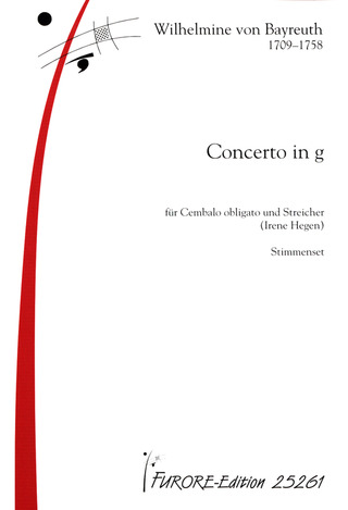 Wilhelmine von Bayreuth - Concerto in g-Moll