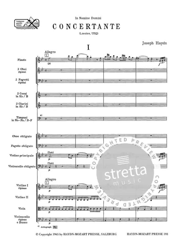 Joseph Haydn - Sinfonia concertante Hob. I:105