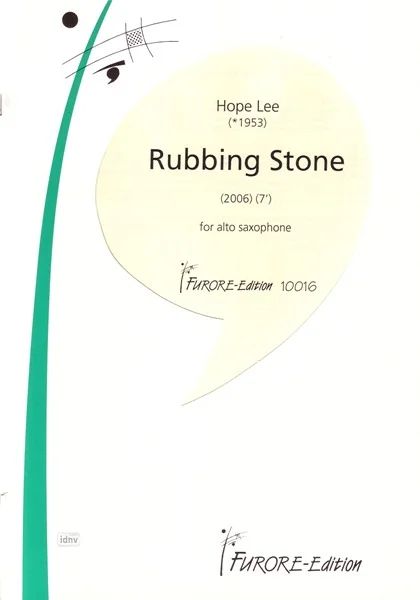 Hope Lee - Rubbing Stones für Altsaxophon