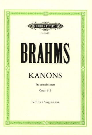 Johannes Brahms - 13 Kanons op. 113