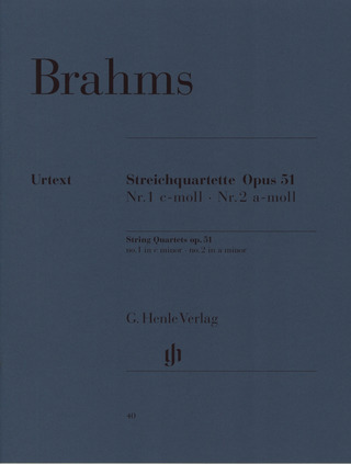 Johannes Brahms - String Quartets op. 51 no. 1 c minor and no. 2 a minor