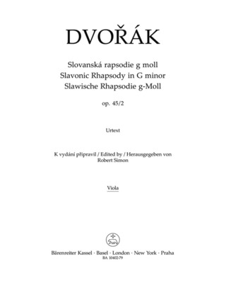 Antonín Dvořák - Slawische Rhapsodie g-Moll op. 45/2