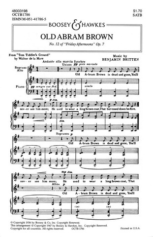 Benjamin Britten - Friday Afternoons op. 7/12