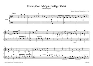 Johann Gottfried Walther - Komm, Gott Schöpfer, heiliger Geist