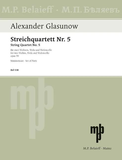 Alexander Glasunow - String Quartet No 5 D minor