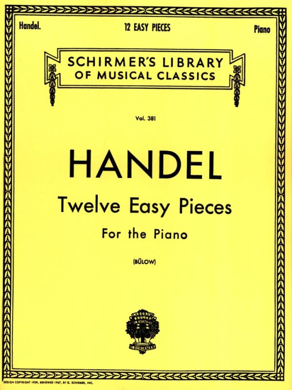 George Frideric Handel - 12 Easy Pieces