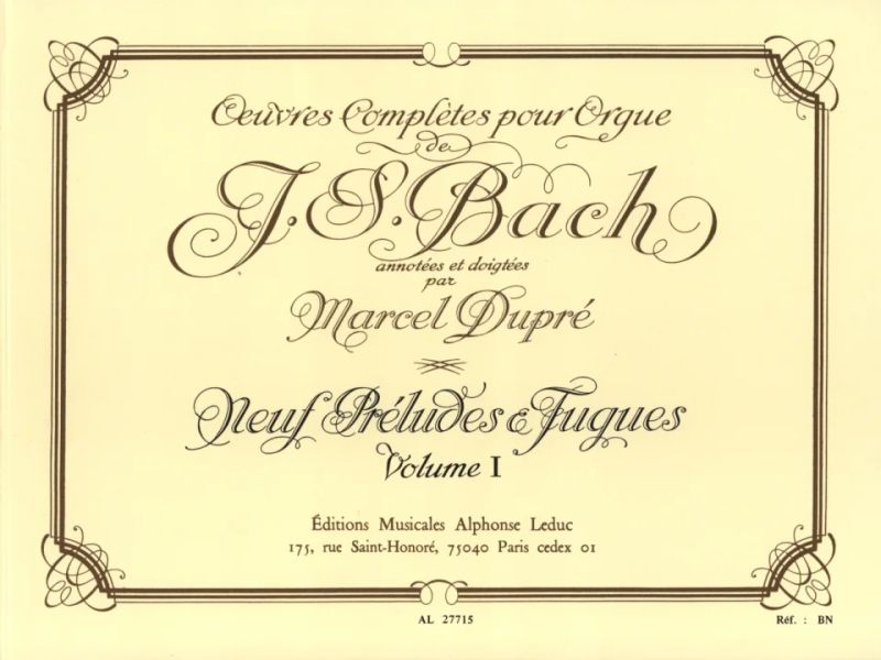 Johann Sebastian Bach - Neuf préludes et fugues