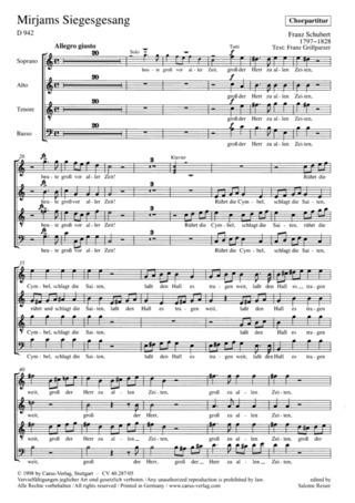 Franz Schubert - Mirjams Siegesgesang C-Dur