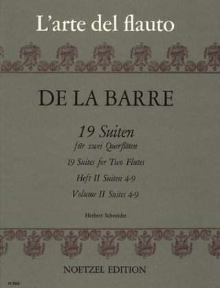 Michel de La Barre - 19 Suiten für 2 Querflöten