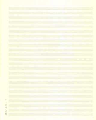 5 Bogen Notenpapier Quartformat Hoch 27x34