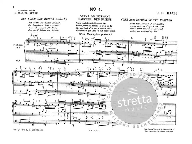 Johann Sebastian Bach - 45 Chorals du petit livre d'Orgue
