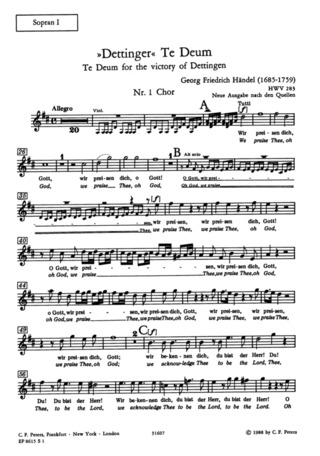 Georg Friedrich Händel - Dettinger Te Deum