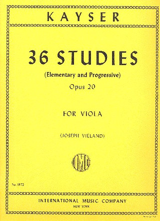 Heinrich Ernst Kayser - 36 Studi Op. 20 (Vieland)