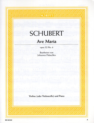 Franz Schubert - Ave Maria  B-Dur op. 52/6 D 839 (1825)