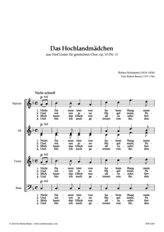 Robert Schumann: Das Hochlandmädchen