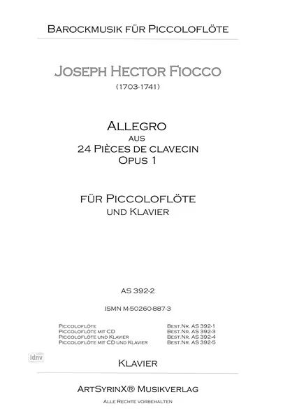 Joseph-Hector Fiocco - Allegro D-Dur
