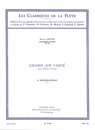 Jules Demersseman: Grand Air varié op. 3