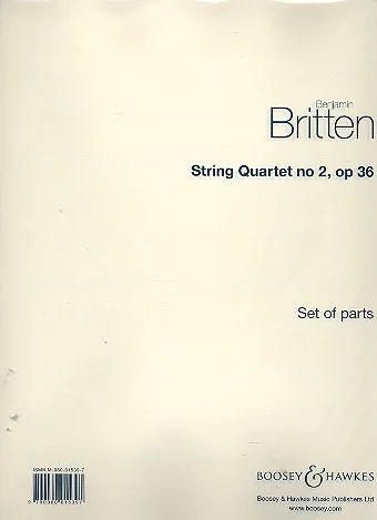 Benjamin Britten - String Quartet 2 In C op. 36