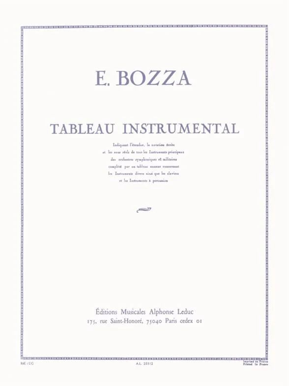 Eugène Bozza - Tableau Instrumental