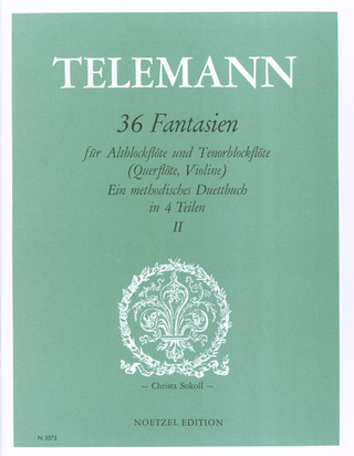 Georg Philipp Telemann - 36 Fantasien als methodisches Duettbuch für Alt- und Tenorblockflöte