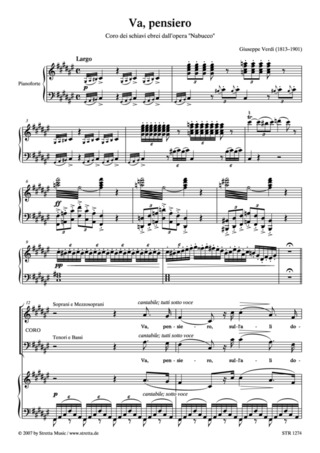 Giuseppe Verdi - Va, pensiero (Klavierauszug)