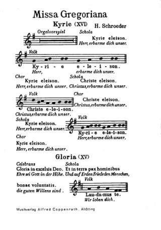 Hermann Schroeder: Missa Gregoriana