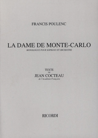 Francis Poulenc - Dame De Monte-Carlo Chant Et Piano