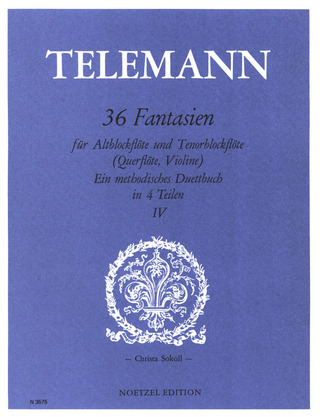 Georg Philipp Telemann - 36 Fantasien als methodisches Duettbuch für Alt- und Tenorblockflöte