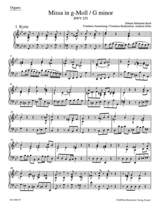 Johann Sebastian Bach - Missa g-Moll BWV 235 "Lutherische Messe"