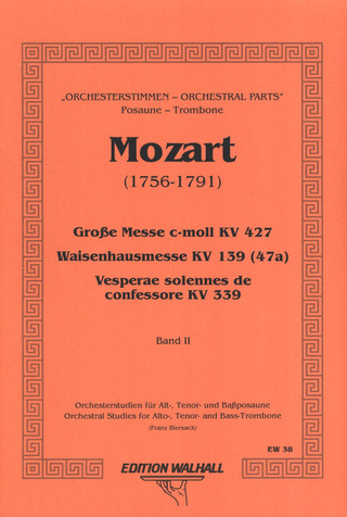 Wolfgang Amadeus Mozart: Orchesterstudien 2 Messen Requien
