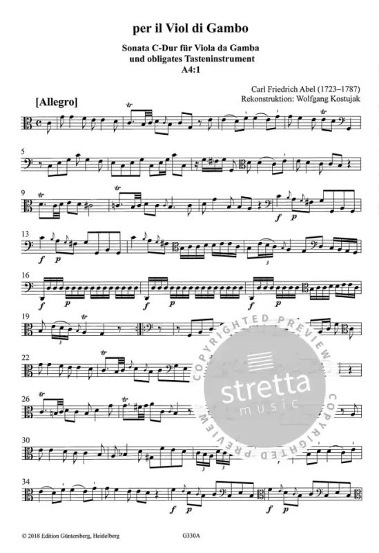 Carl Friedrich Abel: Sonata C-Dur A4:1 (4)