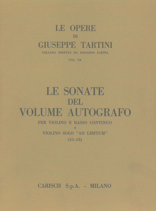 Giuseppe Tartini - Sonate del Volume Autografo