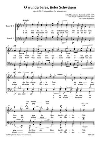 Felix Mendelssohn Bartholdy - O wunderbares, tiefes Schweigen