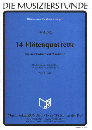 Josef Bönisch - 14 Floetenquartette Aus Verschiedenen Jahrhunderten